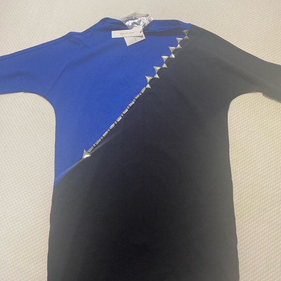 MARC JACOBS
High-Neck 3/4-Sleeve Colorblock Cotton Dress w/ Beading - Picture 4 of 7